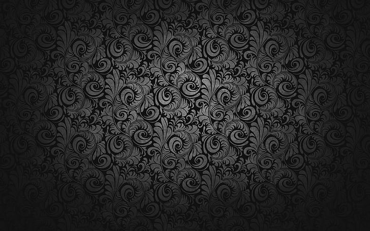 Dark, Floral, pattern, Vector Art, HD wallpaper