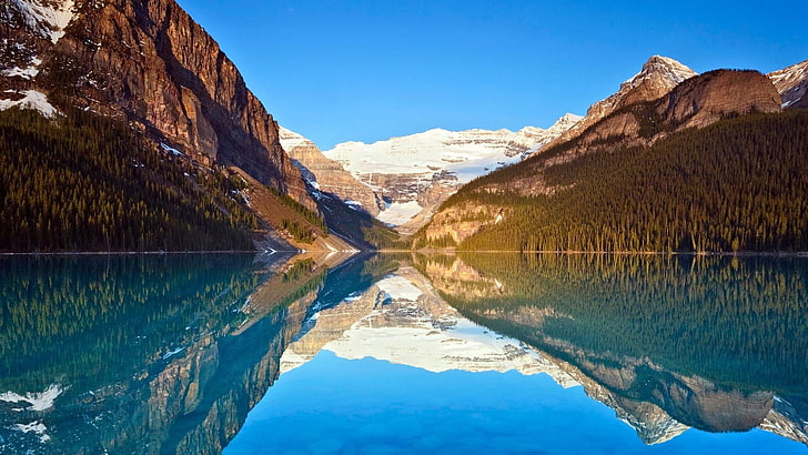 mount scenery, banff national park, victoria glacier, canada, HD wallpaper