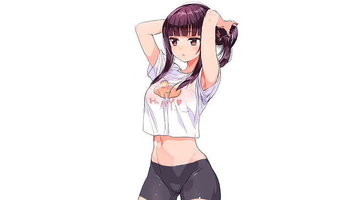 anime girls, wet clothing