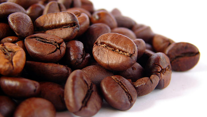 Coffee Beans, Macro, brown coffee bean, HD wallpaper