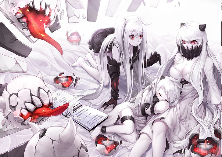 Aircraft Carrier Hime, anime, Kantai Collection, Northern Ocean Hime