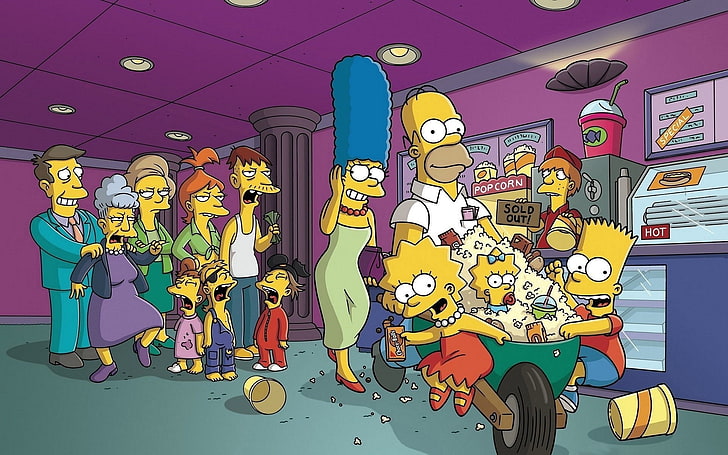 Simpson wallpaper, The Simpsons, Homer Simpson, Marge Simpson, HD wallpaper