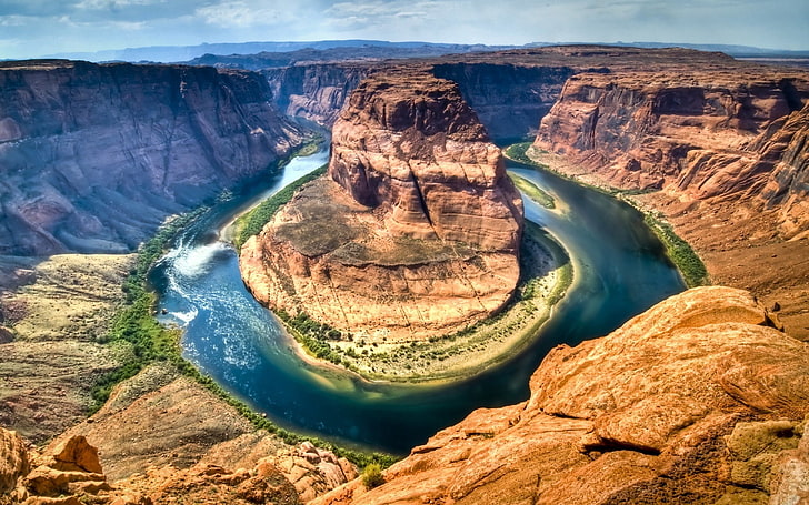 Horseshoe, Arizona, canyon, river, bend, turn, nature, uSA, grand Canyon National Park, HD wallpaper