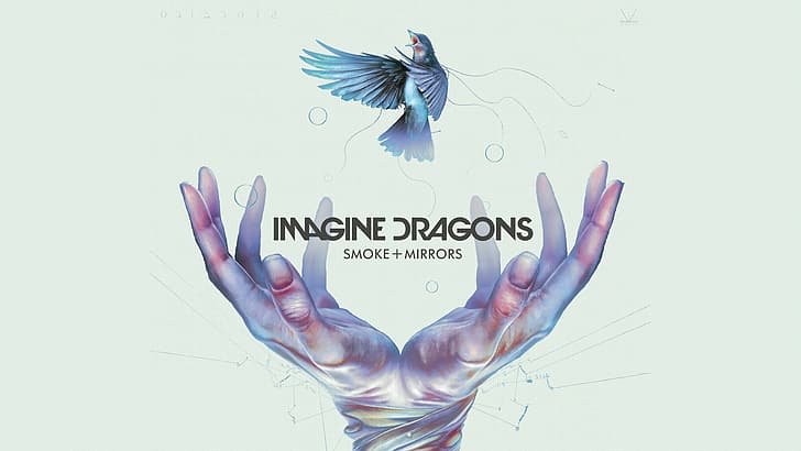 Music, Blue, Bird, Hands, Wings, Smoke, Group, Mirrors, Imagine Dragons
