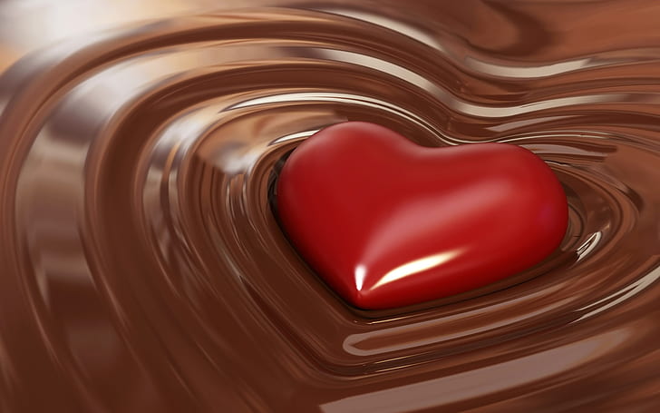 Sweet heart-shaped chocolate, heart shape chocolate, HD wallpaper