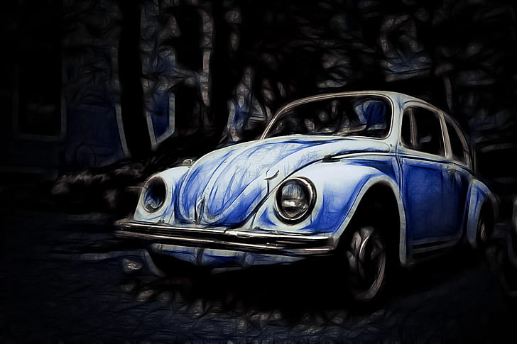 car, Volkswagen Beetle, HD wallpaper