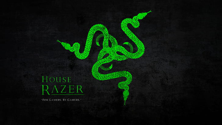 2K, gamers, Green, logo, Logotype, Razer, Razer Inc., snake, HD wallpaper