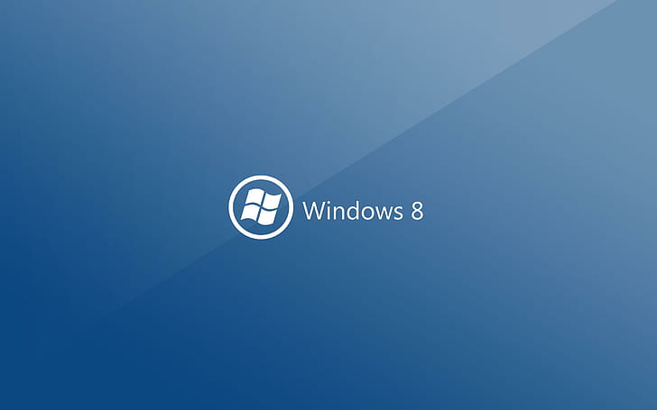Blue 2 glossy windows, windows 8 logo, brand and logo, HD wallpaper