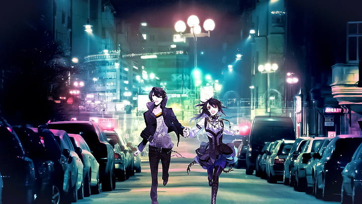 HD wallpaper: fantasy art anime city street lights colorful, night,  illuminated | Wallpaper Flare