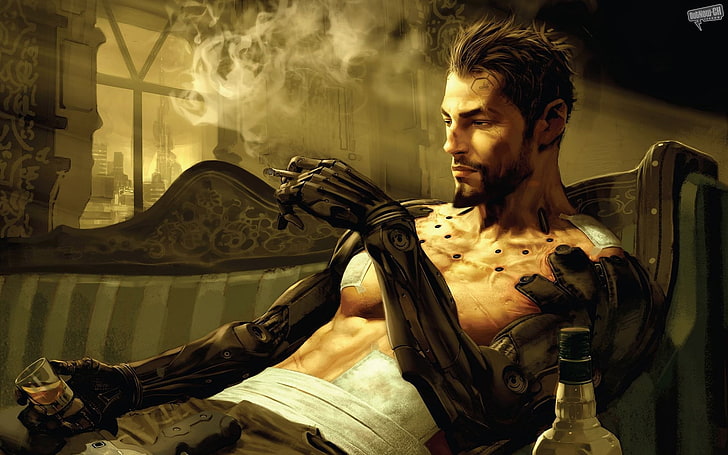 Deus Ex digital wallpaper, futuristic, Deus Ex: Human Revolution