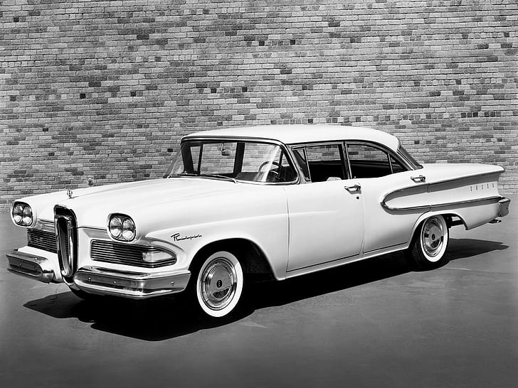 1958, 4 door, 58a, edsel, ranger, retro, sedan, HD wallpaper