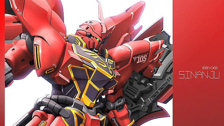 Sinanju robot wallpaper, Anime, Gundam, sport, helmet, red, headwear, HD wallpaper
