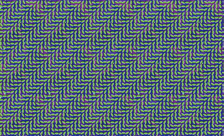 optical illusion pattern abstract leaves animal collective merriweather post pavilion, HD wallpaper
