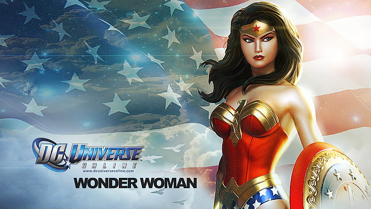 DC Universe Online, Wonder Woman, superheroines, women, females, HD wallpaper