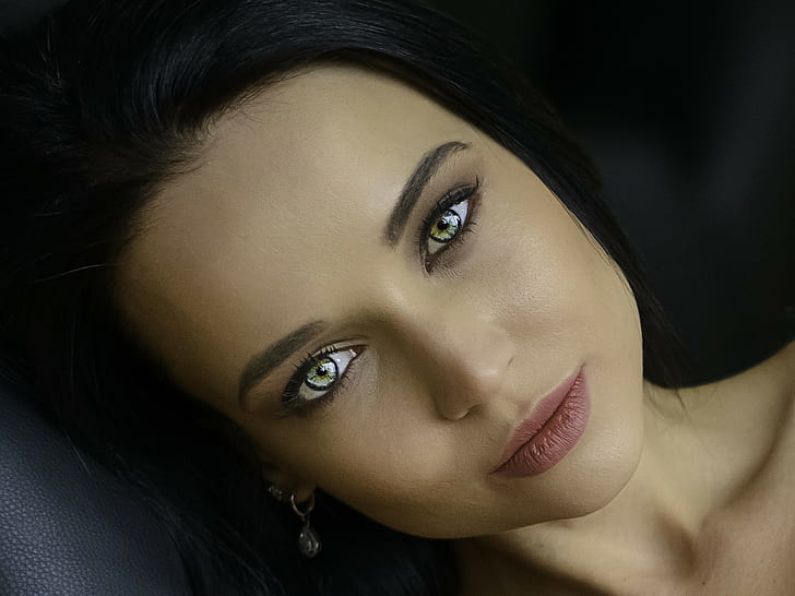 Angelina Petrova, women, face, portrait, model, HD wallpaper