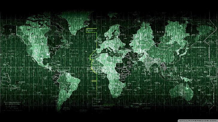 world map illustration, grid, backgrounds, pattern, connection, HD wallpaper
