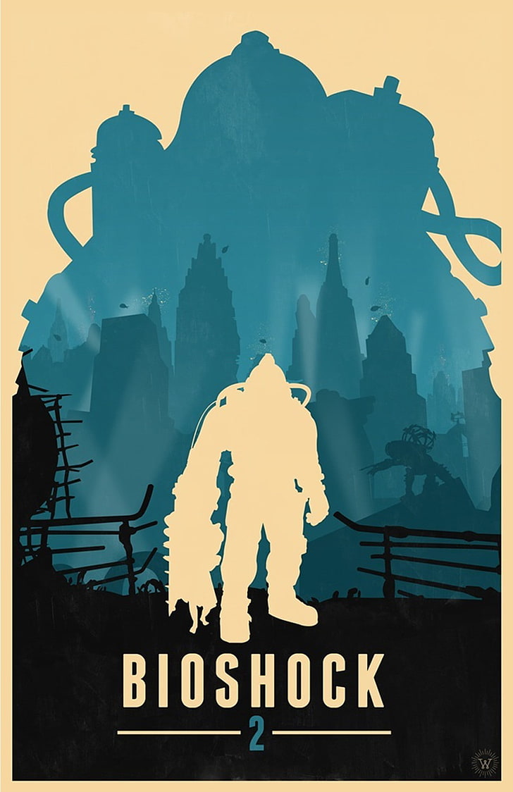 BioShock, BioShock 2, video games, silhouette, architecture, HD wallpaper