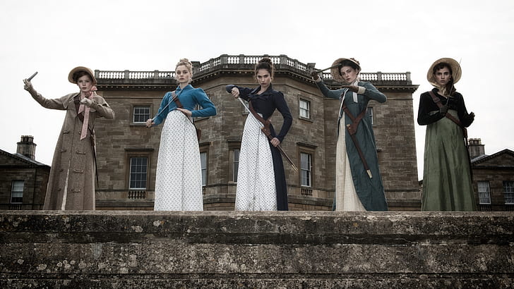 women, Lily James, actress, Pride and Prejudice and Zombies