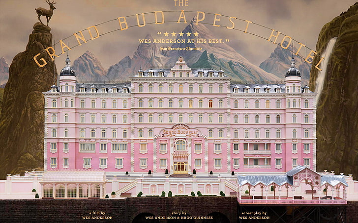 wallpaper, grand, budapest, hotel, film, poster, architecture