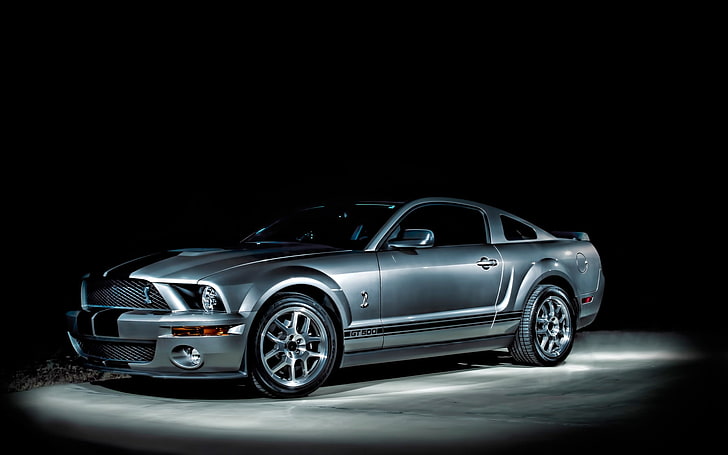 car, Ford Mustang Shelby, motor vehicle, black background, mode of transportation, HD wallpaper