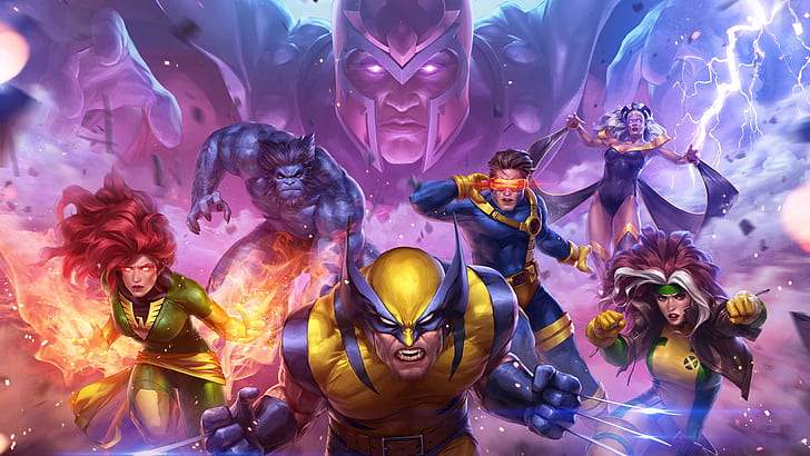 Wolverine, Rogue (X-men), Cyclops, Beast (Henry McCoy), Ororo Monroe