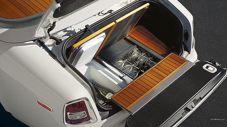 Rolls-Royce Phantom, car, high angle view, no people, mode of transportation, HD wallpaper