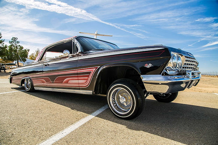 1962, chevrolet, custom, gangsta, hot, impala, lowrider, rod, HD wallpaper