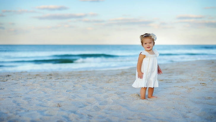 HD wallpaper: children beach little girl baby | Wallpaper Flare