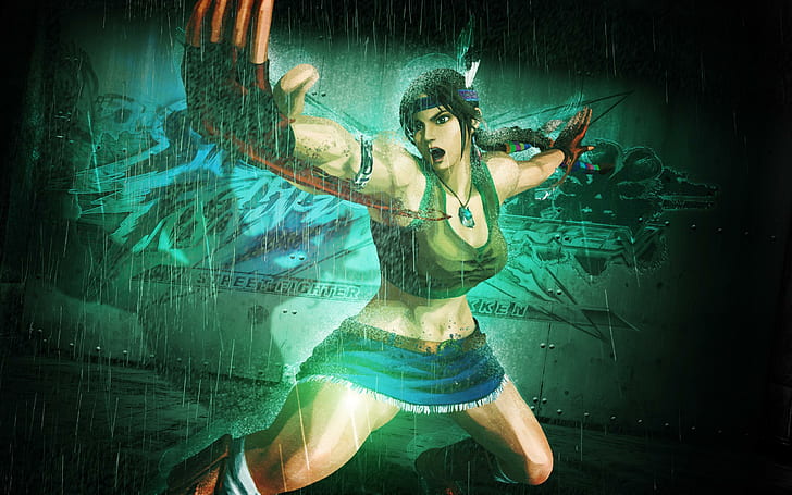 Julia Chang in Tekken, black hair female anime character, games