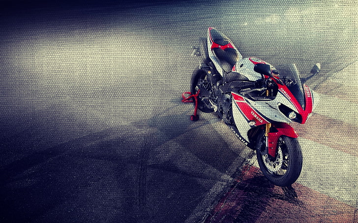 red and black sports bike, r6, Yamaha, transportation, mode of transportation, HD wallpaper