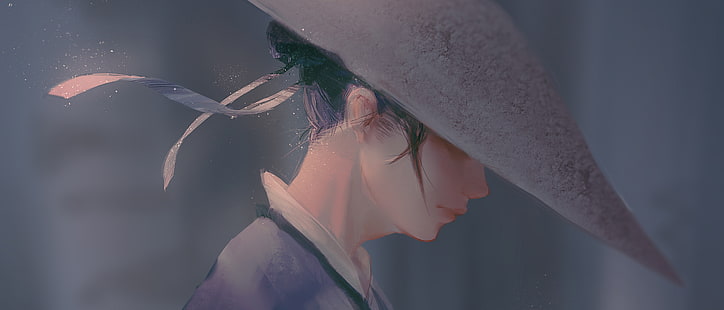 HD wallpaper: anime boy, strawhat, profile view, ribbon, one person,  headshot | Wallpaper Flare