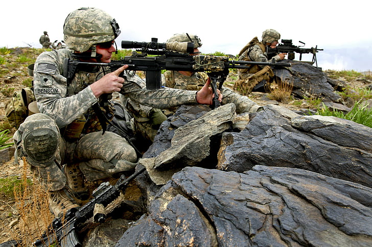rifle, Afghanistan, EBK, Enhanced Battle Rifle, Mk 14, marksman, HD wallpaper