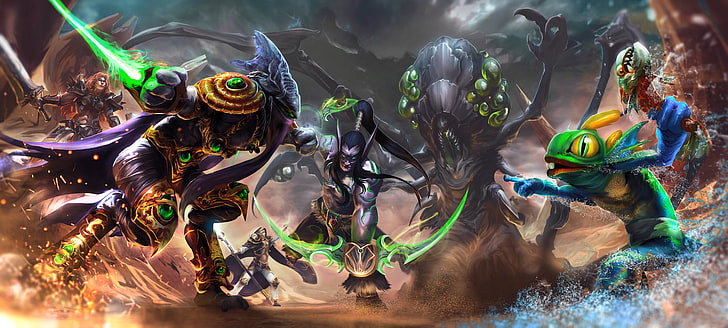 fictional character illustration, starcraft, Illidan, Warcraft, HD wallpaper