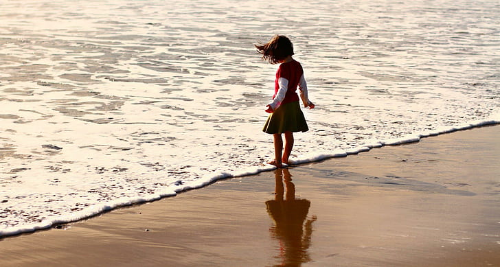 Mood Child Beach Baby Ocean Desktop Backgrounds, children, HD wallpaper