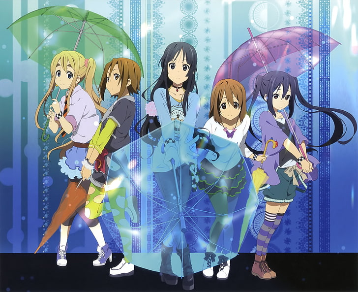 K-ON!, Nakano Azusa, Hirasawa Yui, Tainaka Ritsu, Kotobuki Tsumugi, HD wallpaper