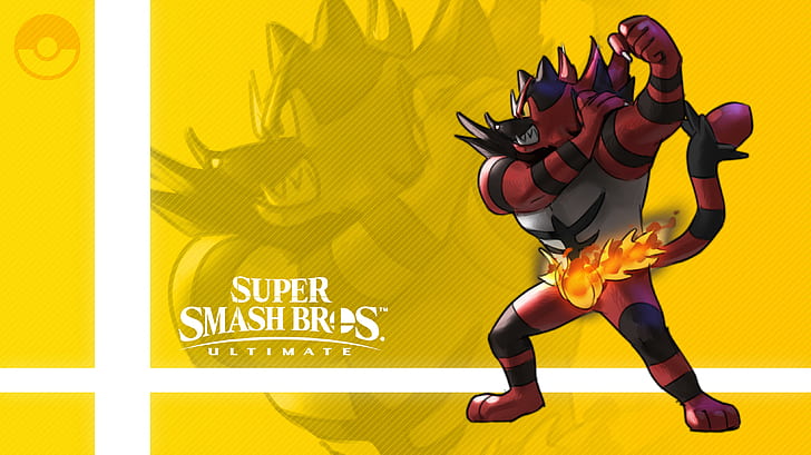Video Game, Super Smash Bros. Ultimate, Incineroar (Pokémon), HD wallpaper