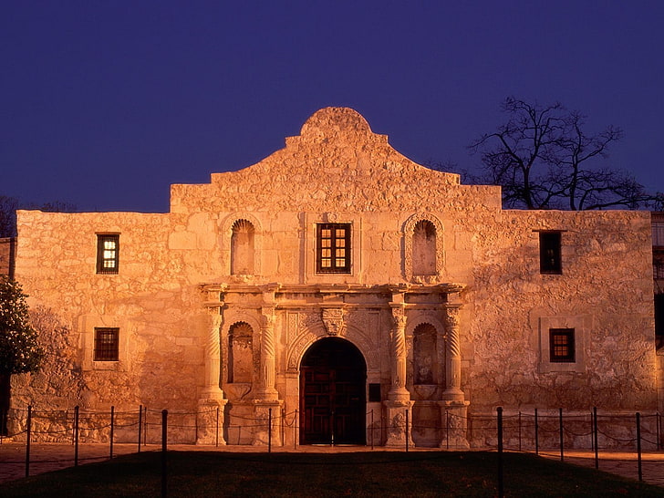 building, The Alamo, museum, Texas, old building, architecture, HD wallpaper
