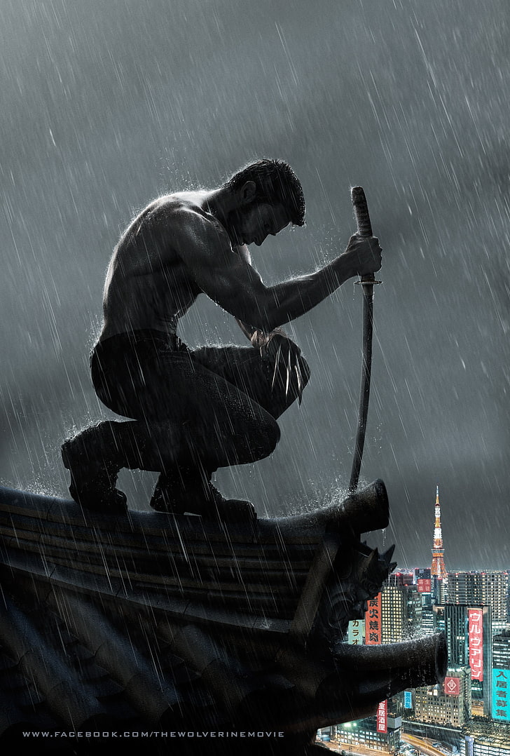 The Wolverine movie poster, sword, water, architecture, nautical vessel, HD wallpaper