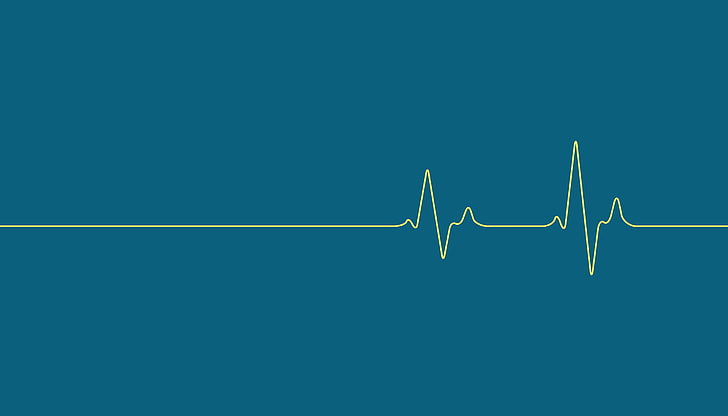 heart rate illustration, digital art, minimalism, simple background, HD wallpaper