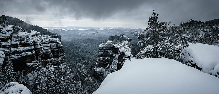 landscape photography of snow coated mountain, die, Ruhe, Enjoy the Silence