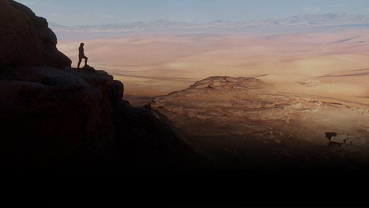 brown rocky mountain, Battlefield 1, soldier, desert, rock - object, HD wallpaper