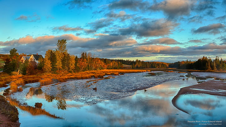 Desable River, Prince Edward Island, Fall, HD wallpaper