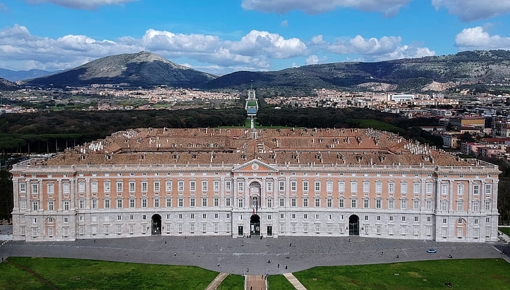 Reggia di Caserta, Campania, Italy, palace, Royal Palace, landscape, HD wallpaper
