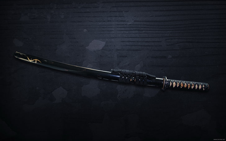 Wakizashi, weapon, sword, Wazikashi, katana, samurai, indoors, HD wallpaper