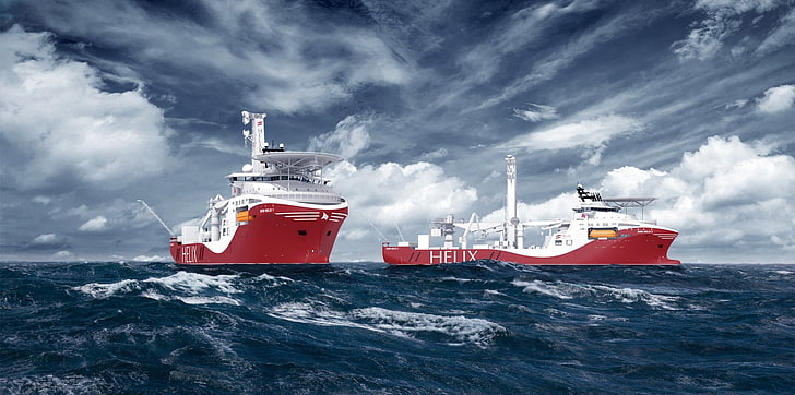 Vehicles, Offshore Support Vessel, Sea, Ship, Siem Helix 1, HD wallpaper