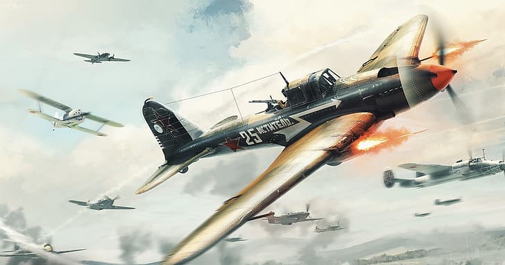 World War II, aircraft, airplane, military aircraft, Russia, HD wallpaper
