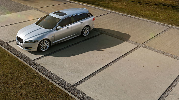 Jaguar XF, silver cars, vehicle, HD wallpaper