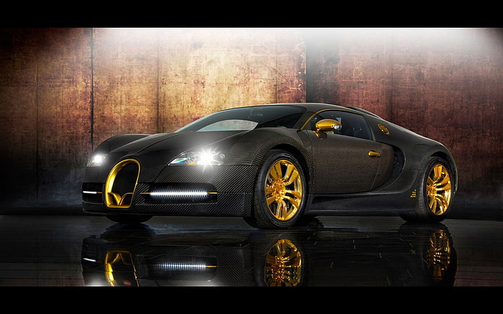 Download Bugatti Veyron - Gold Car Wallpaper | Wallpapers.com