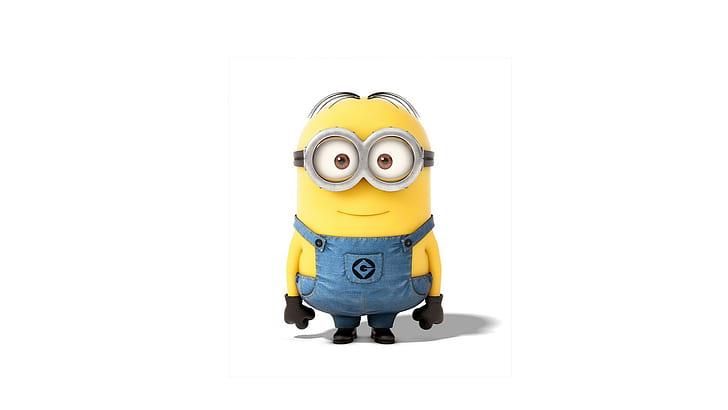 minion high resolution  widescreen, yellow, white background