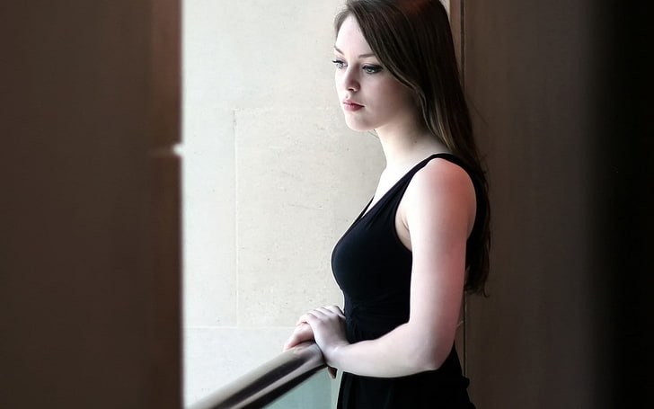 women, black dress, Imogen Dyer, one person, standing, young adult